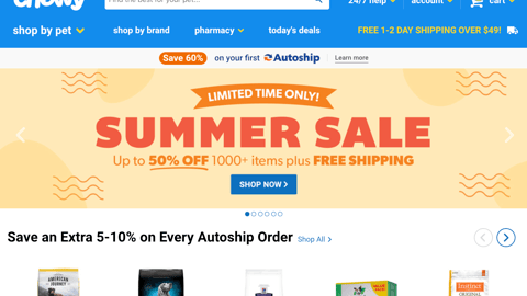 Chewy 'Summer Sale' Carousel Ad